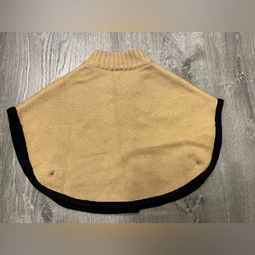 Girl's Janie and Jack Tan Sweater Cape- Size 3-6 Months- Pre-owned